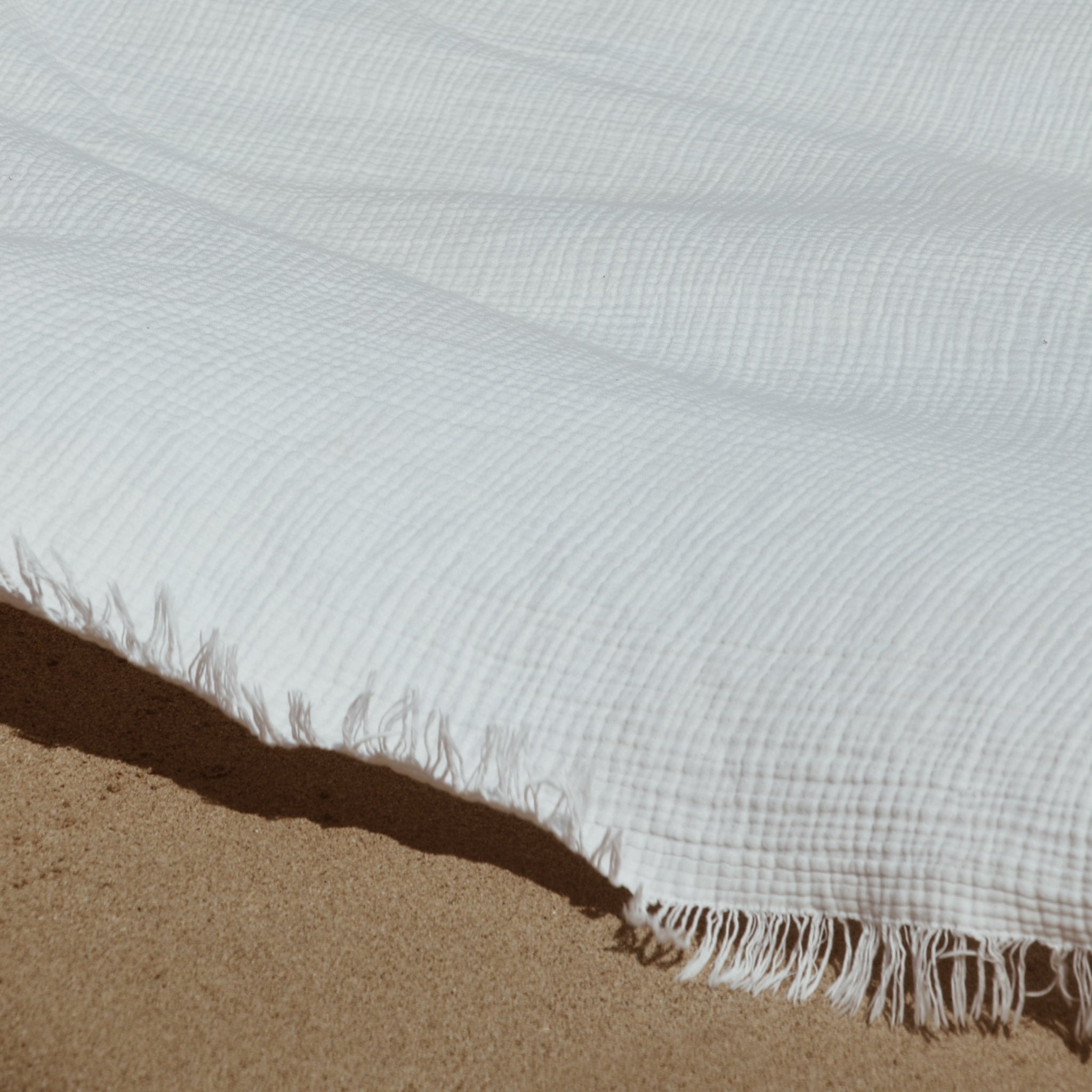 Mo’orea Oversized Organic Cotton Beach Blanket – Luxury Coastal Throw - Triniskies