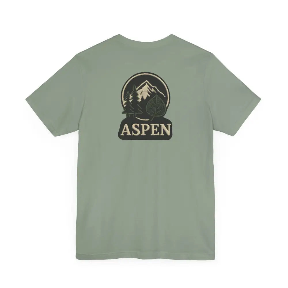 Light green Bella+Canvas Aspen Division mountain forest tee
