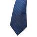 Murano Murano Slim 3” Dark Blue Silk Pinstripe Tie Necktie