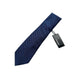 Murano Murano Slim 3” Dark Blue Silk Pinstripe Tie Necktie