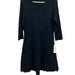 Nanette Lepore Nanette Lepore Luciana Knit Dress 3/4 Sleeve Lace Hem Very Black Size M * ND05