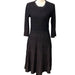 Nanette Lepore XL / Black NANETTE LEPORE Fit & Flare Shimmer Lurex Thread Knit Mini Dress Size XL * ND15