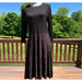 Nanette Lepore XL / Brown Nanette Lepore Lurex Metallic Pleated Knit Midi Dress Chocolate Sz XL * ND06