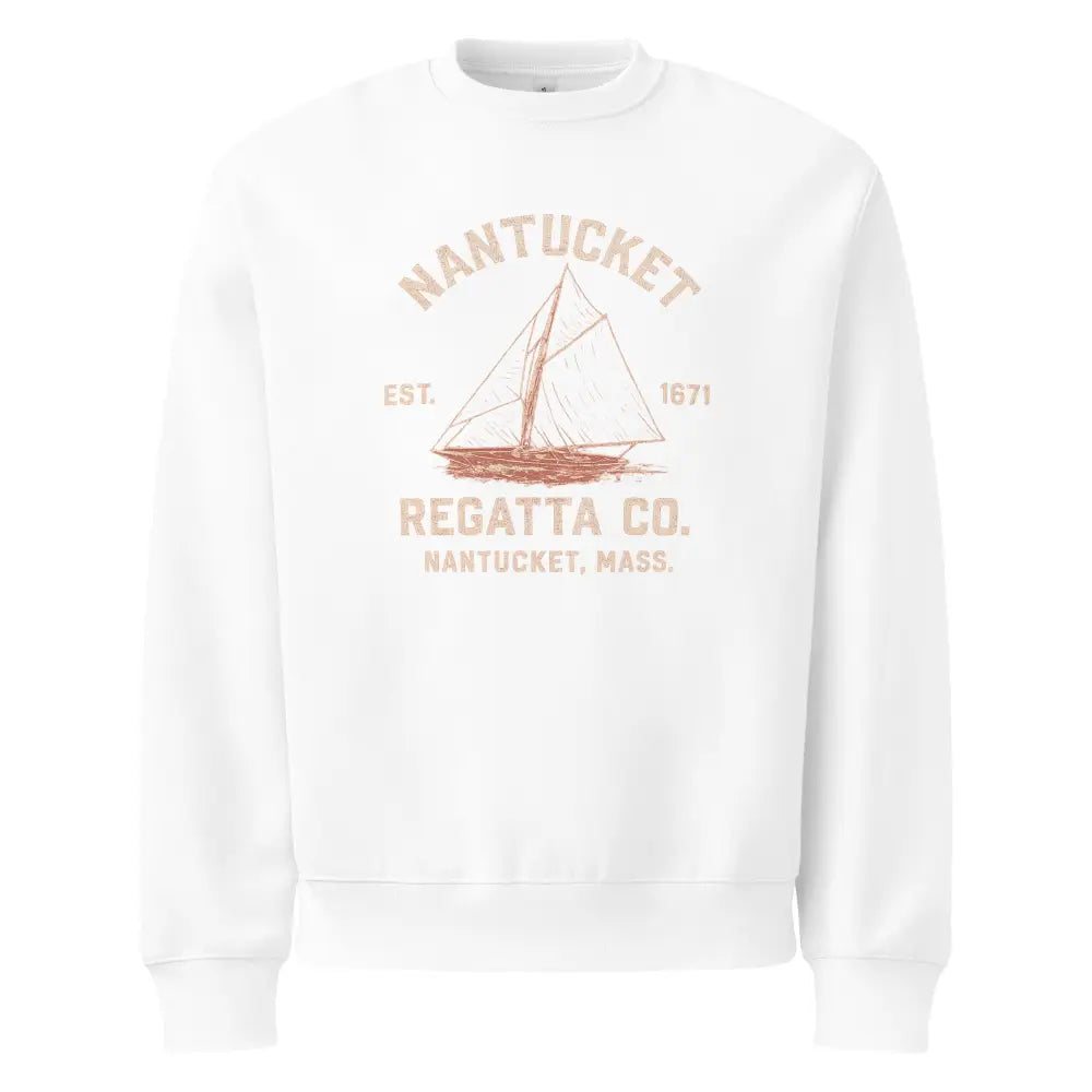 Nantucket oversized heavyweight sweatshirt with sailboat design by Bella Canvas