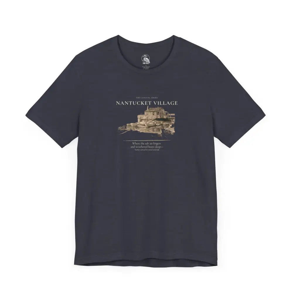 Nantucket vintage boat dock graphic tee in dark blue