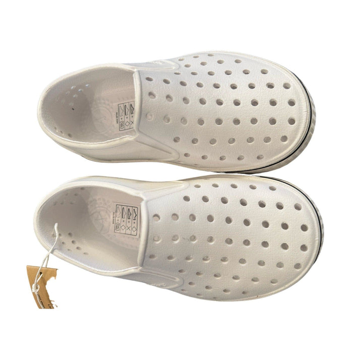 Native White / 9T Native Shoes Miles Water-Resistant Slip-On Kids Shoe (Toddler) - Size 9T