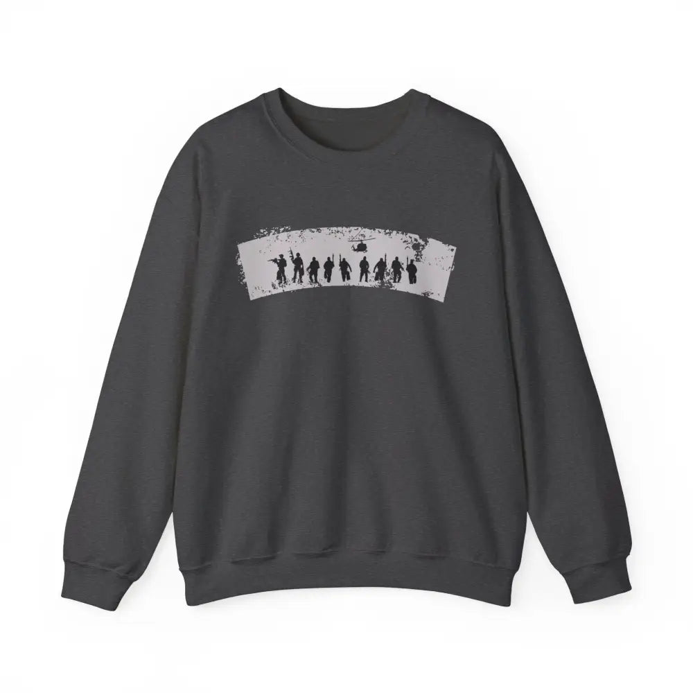 Navy Seals Patriotic Graphic Sweatshirt in Dark Gray