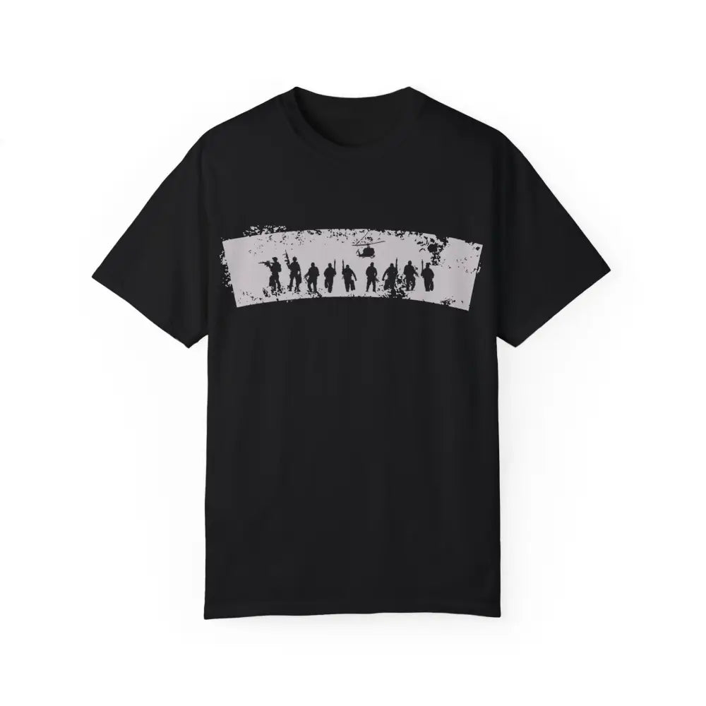 Navy Seals patriotic graphic t-shirt with armed silhouettes stripe