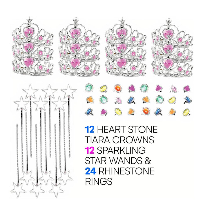 Neliblu one size / multi Neliblu Princess Dress-Up Set - Tiara, Wands, Rings - Pretend Play Fun! Toys