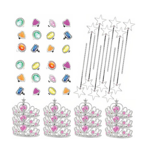 Neliblu one size / multi Neliblu Princess Dress-Up Set - Tiara, Wands, Rings - Pretend Play Fun! Toys