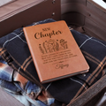 Personalized brown vegan leather chapter journal for life journeys