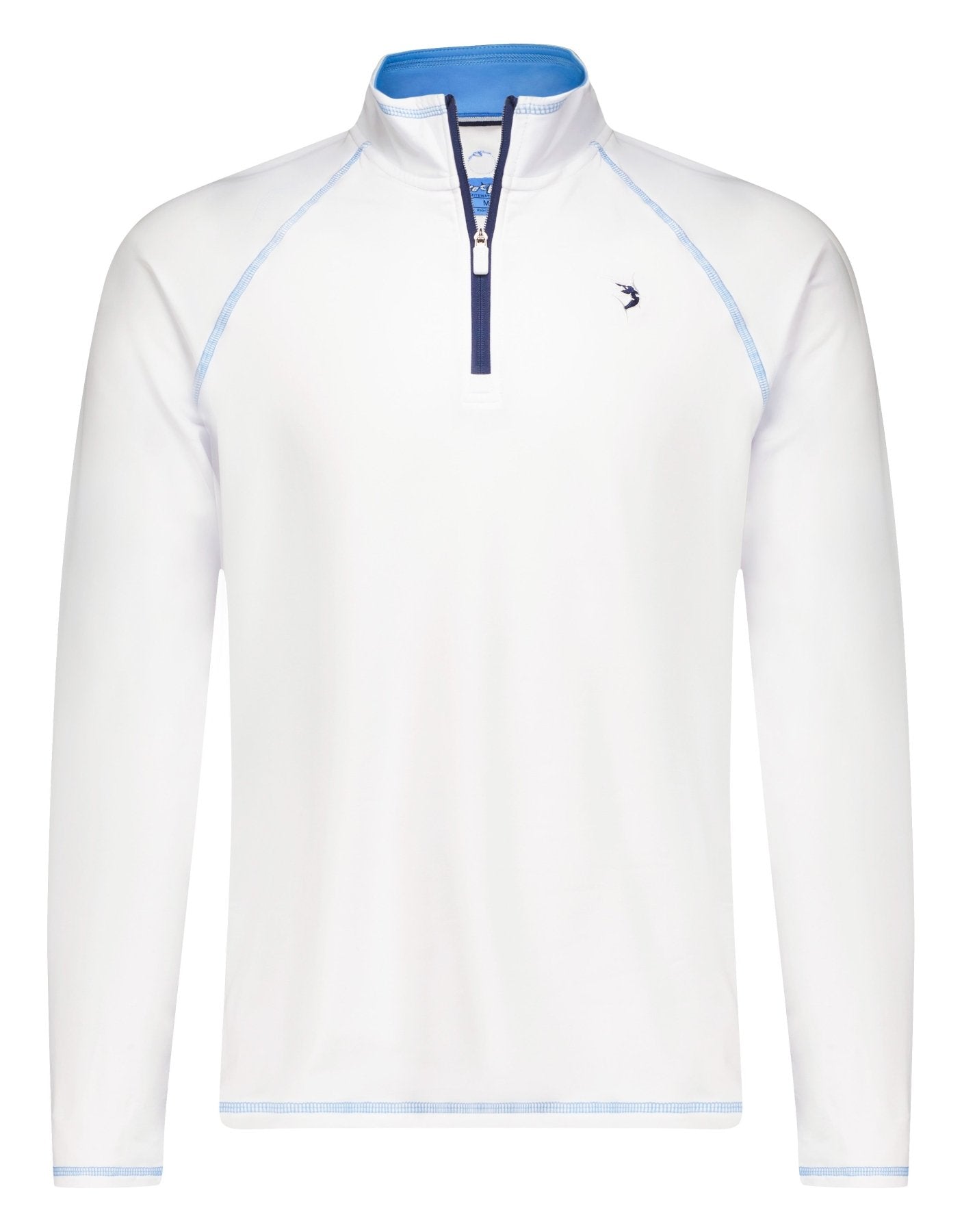 New Harbor Quarter Zip Pullover White - Performance Golf Wear Men's Golf Shirt - Triniskies