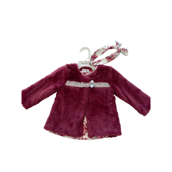 Nicole Miller Artelier Wine / 12M Nicole Miller New York Shirt Jacket Combo with Headband, Size 12M K33 *