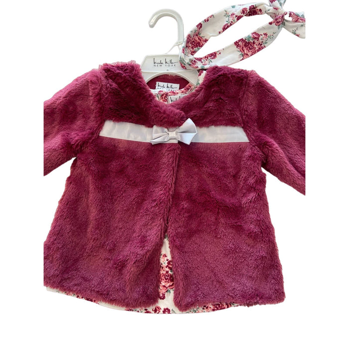 Nicole Miller Artelier Wine / 12M Nicole Miller New York Shirt Jacket Combo with Headband, Size 12M K33 *