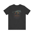 Dark gray crew-neck Enchanted Forest Moon Graphic Tee with forest and full moon