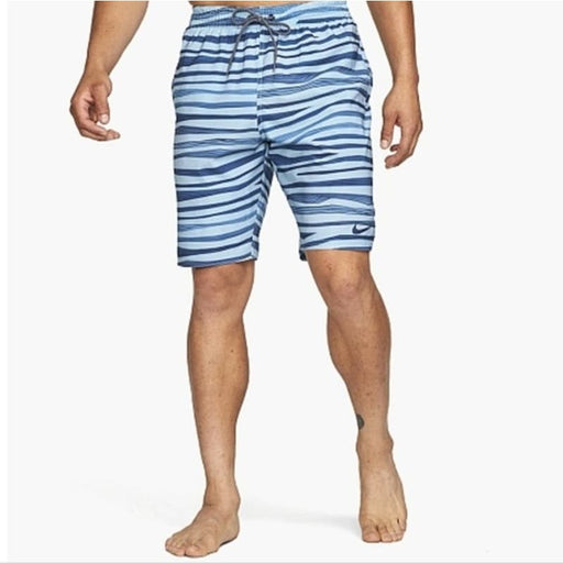 Nike Small / Blue Nike Men's Wave Stripe 20" Swim Trunks, Size Small * men907