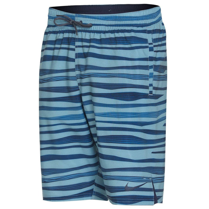 Nike Small / Blue Nike Men's Wave Stripe 20" Swim Trunks, Size Small * men907