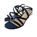 Nina Shoes NINA Genaya Women’s New Navy Luster Heels with Adjustable Ankle Strap Size 9.5 M