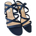 Nina Shoes NINA Genaya Women’s New Navy Luster Heels with Adjustable Ankle Strap Size 9.5 M