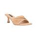 Nine West 9.5 / nude NINE WEST Women's Azala Square Toe Slip-On Dress Sandals: Elevate Your Style