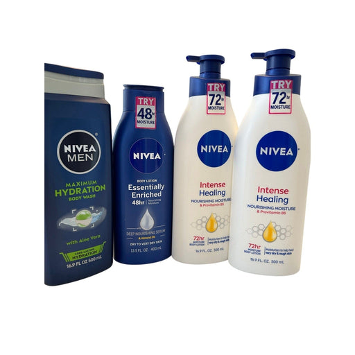 Nivea Beauty NIVEA Skincare Bundle: Body Wash & Lotions Set for Moisturizing