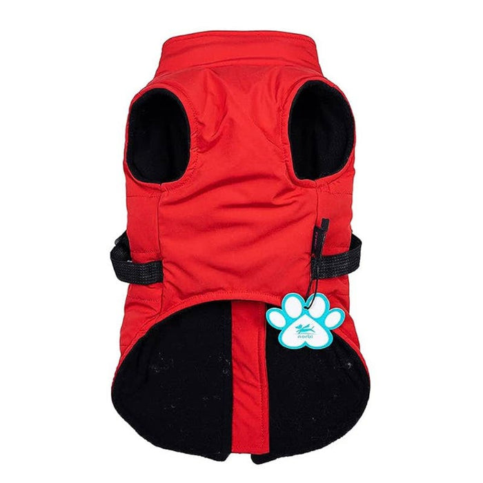 Norblack Norwhite XXLarge / Red Norbi Pet Warm Jacket XXL - Harness Design, Comfortable & Stylish