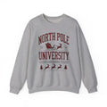 Gray North Pole University graphic crew neck sweatshirt