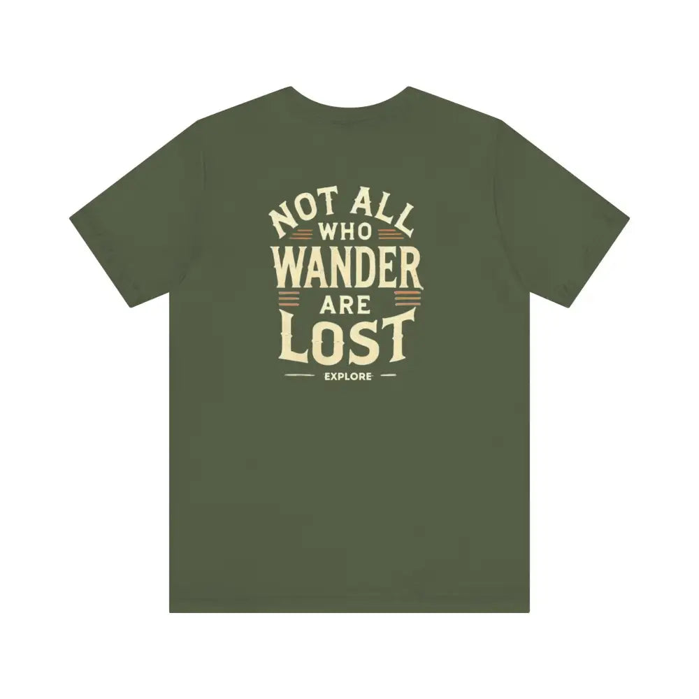 Dark green lost unisex classic t-shirt fits graphic tee