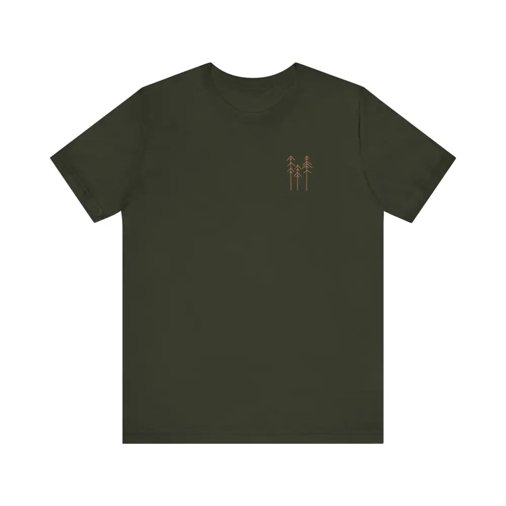 Not All Who Wander Are Lost unisex classic t-shirt with tree graphic