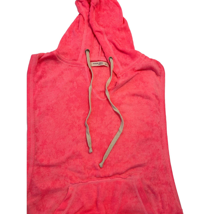 Ocean Drive Medium / Pink Ocean Drive Women’s Pink Beachy Sleeveless Hoodie * Size Medium Shirt w3008