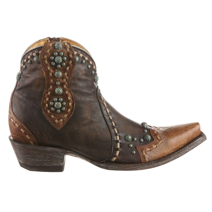 Old Gringo Old Gringo Women's Ankle Boots Size 9.5 Brown Star Inlay Studded Accents