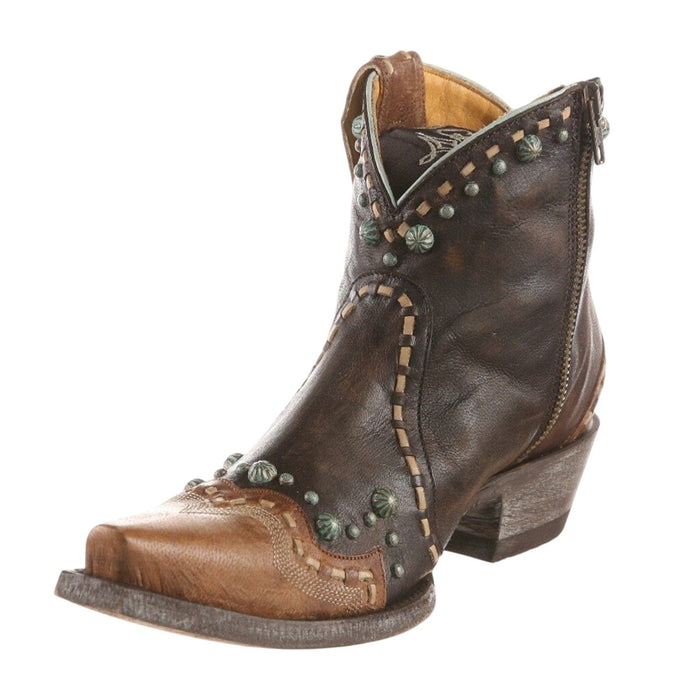 Old Gringo Old Gringo Women's Ankle Boots Size 9.5 Brown Star Inlay Studded Accents