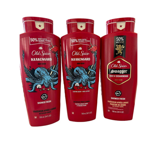 Old Spice Old Spice Wild Collection Body Wash - Krakengard & Swagger, 24oz, 3-Pack