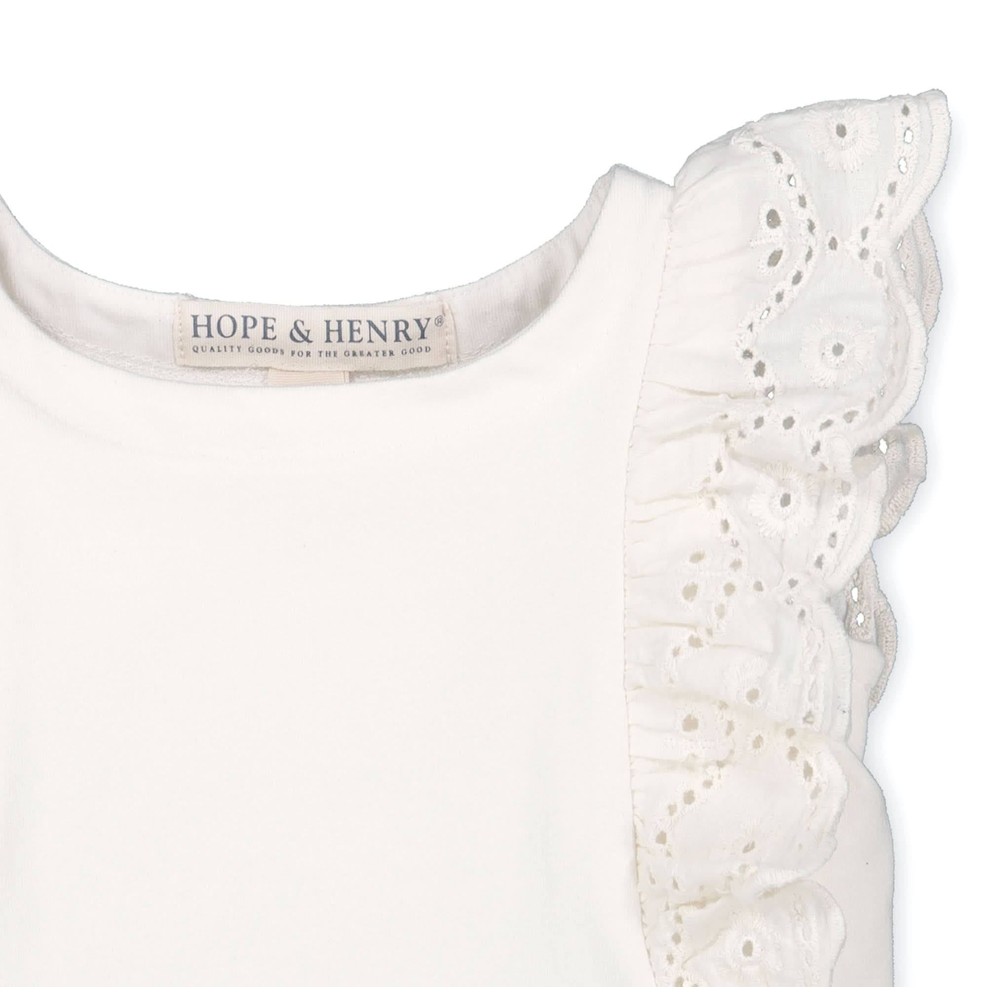 Organic Cotton Eyelet Ruffle Knit Top for Girls – Hope & Henry - Triniskies