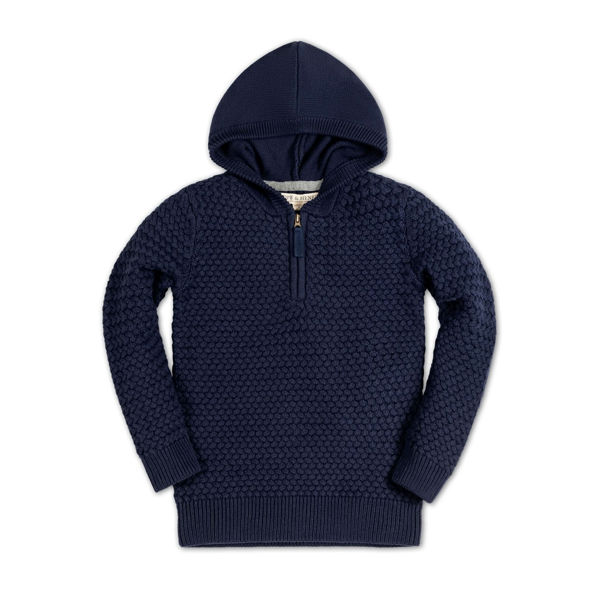 Organic Cotton Half Zip Hoodie Sweater for Boys – Hope & Henry - Triniskies