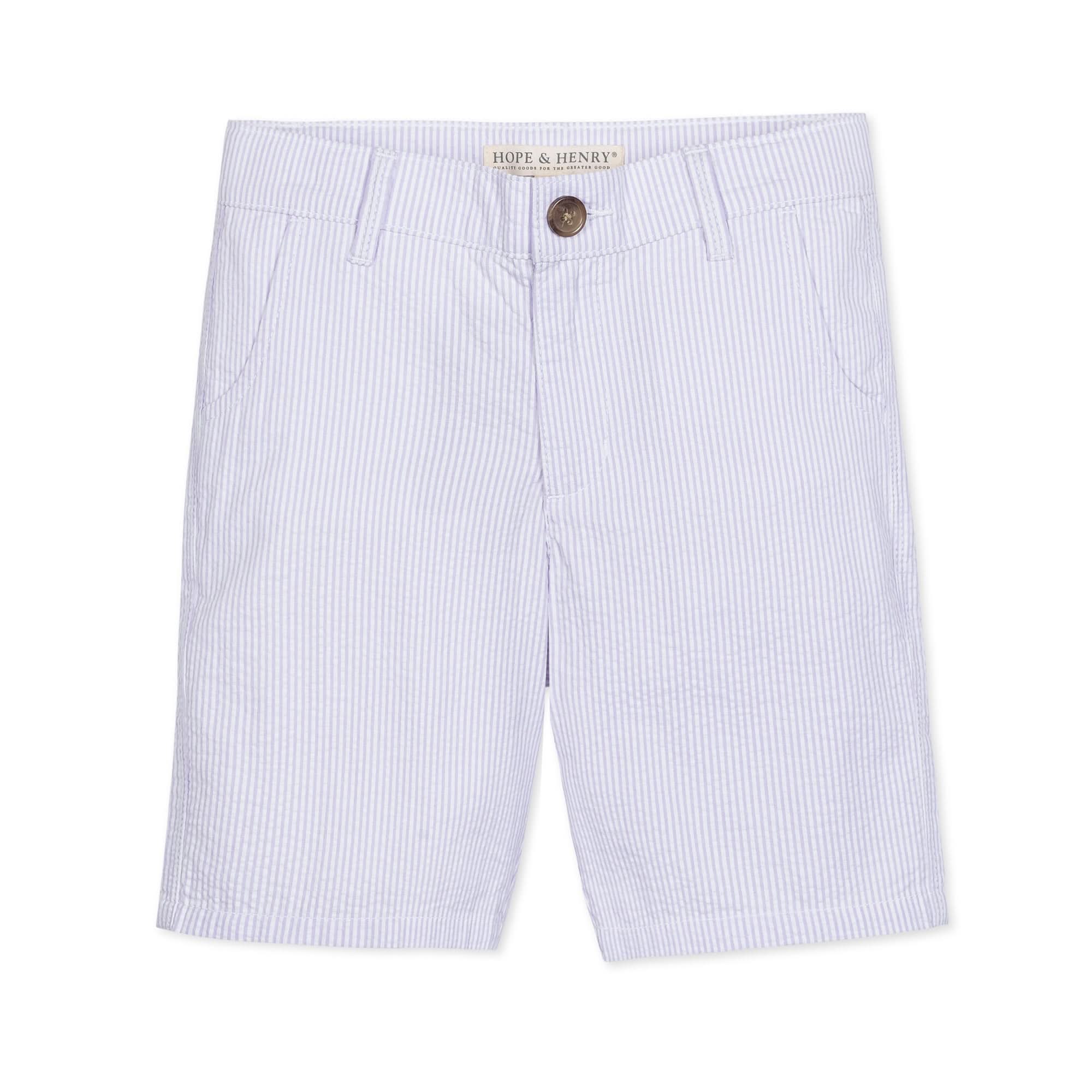 Organic Seersucker Shorts for Boys – Lightweight Summer Classic - Triniskies