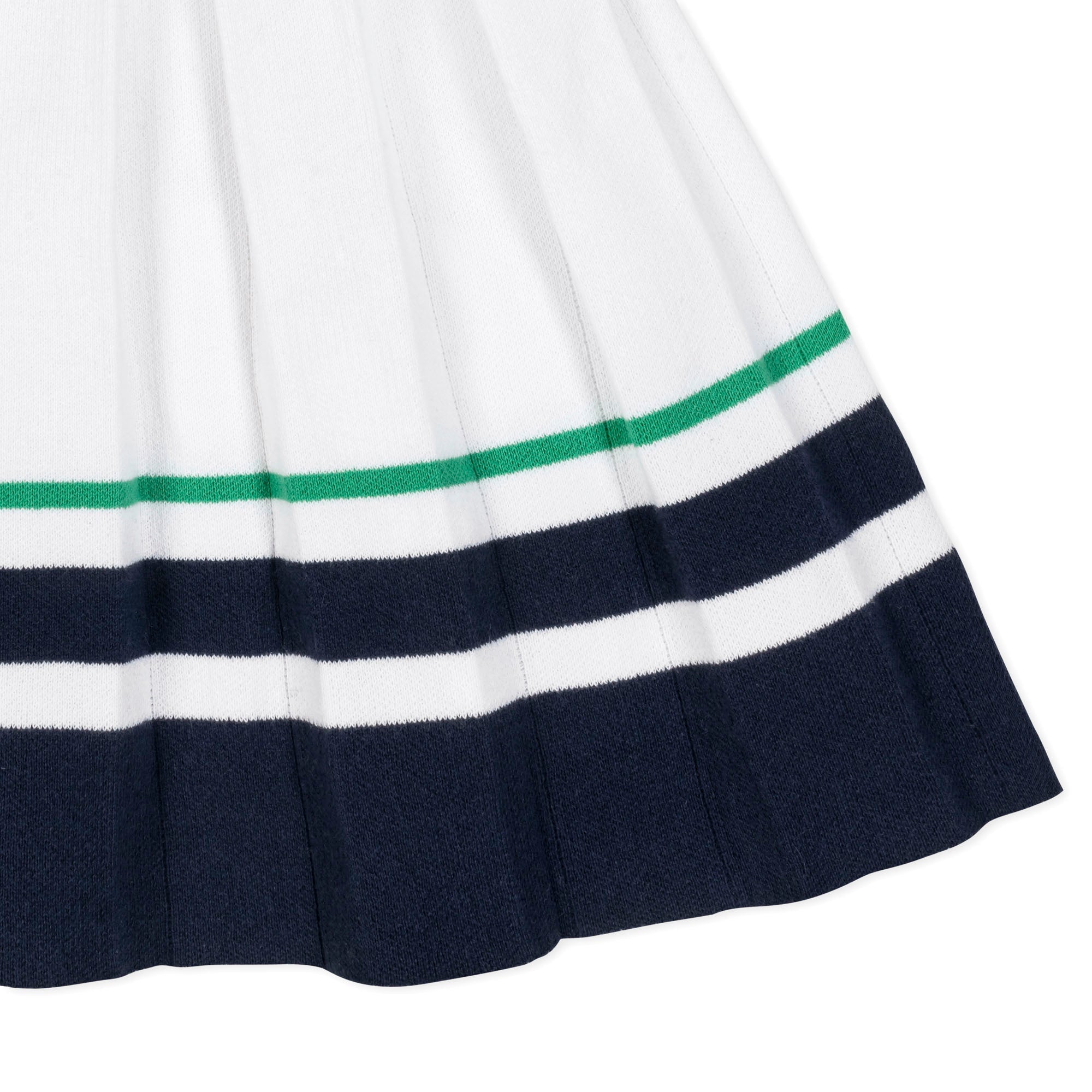 Organic Tennis Sweater Dress – Girls Classic Cotton Pleated Dress - Triniskies