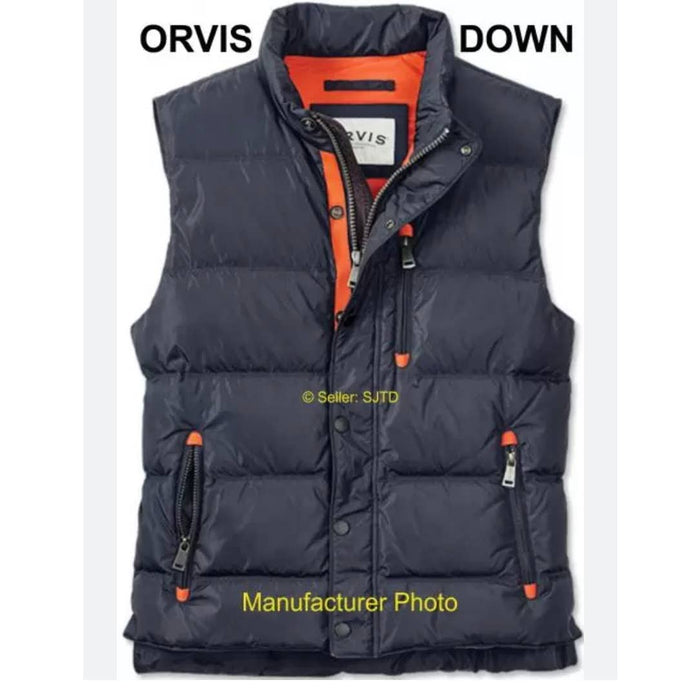 Orvis Orvis puffer for classic men’s vest, size large, navy blue MC09