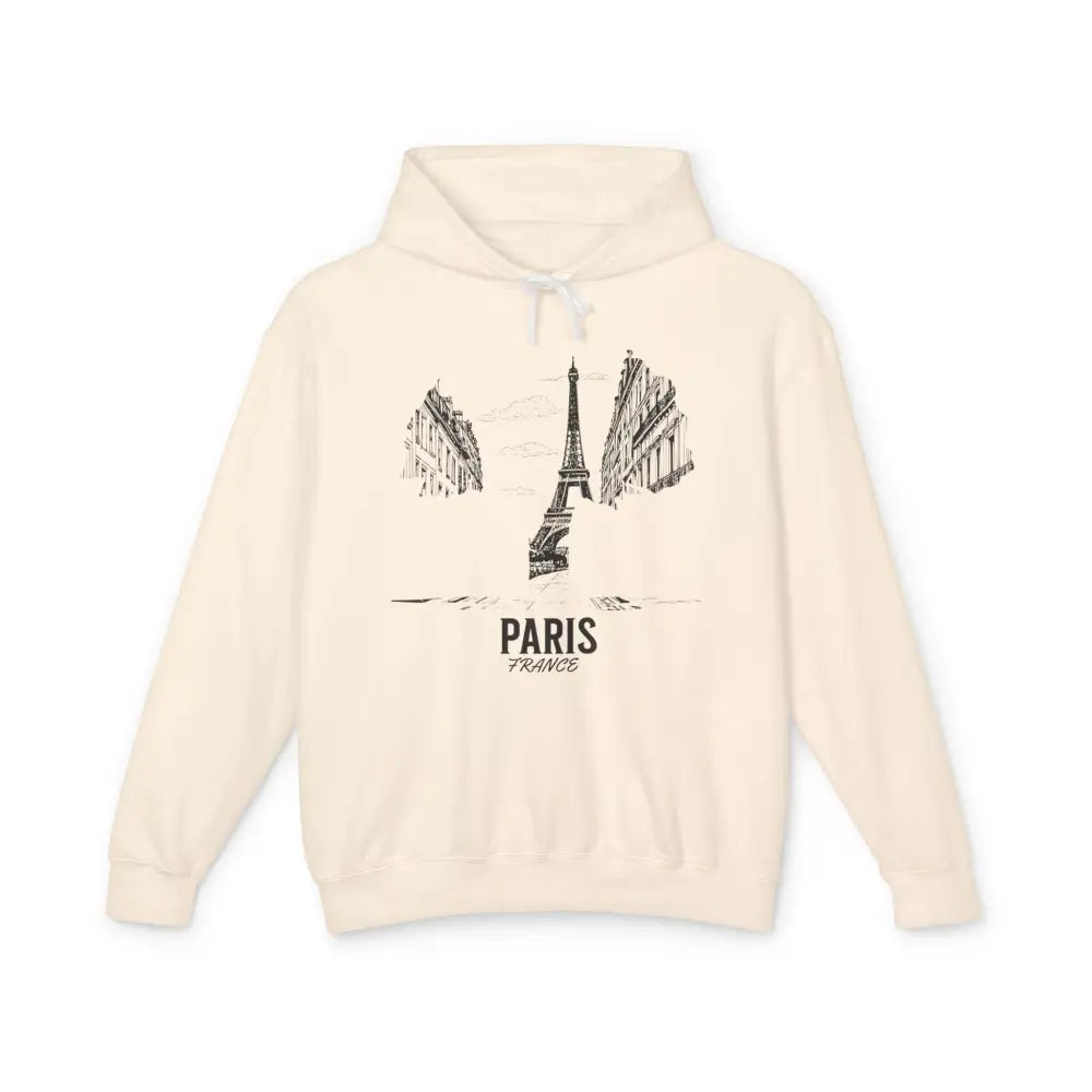 Paris France Hoodie with Eiffel Tower Sketch
