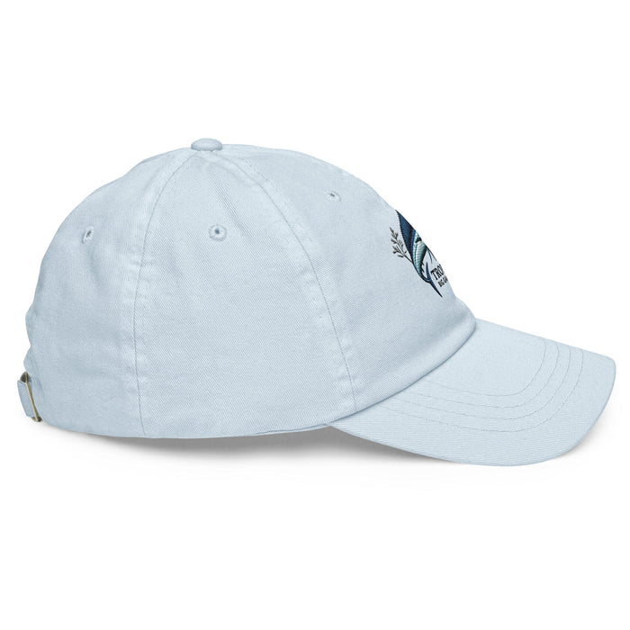 Embroidered "Marlin" Pastel Baseball Hat, Low Profile Cotton Cap Big Game Fishing Hat Great Gift