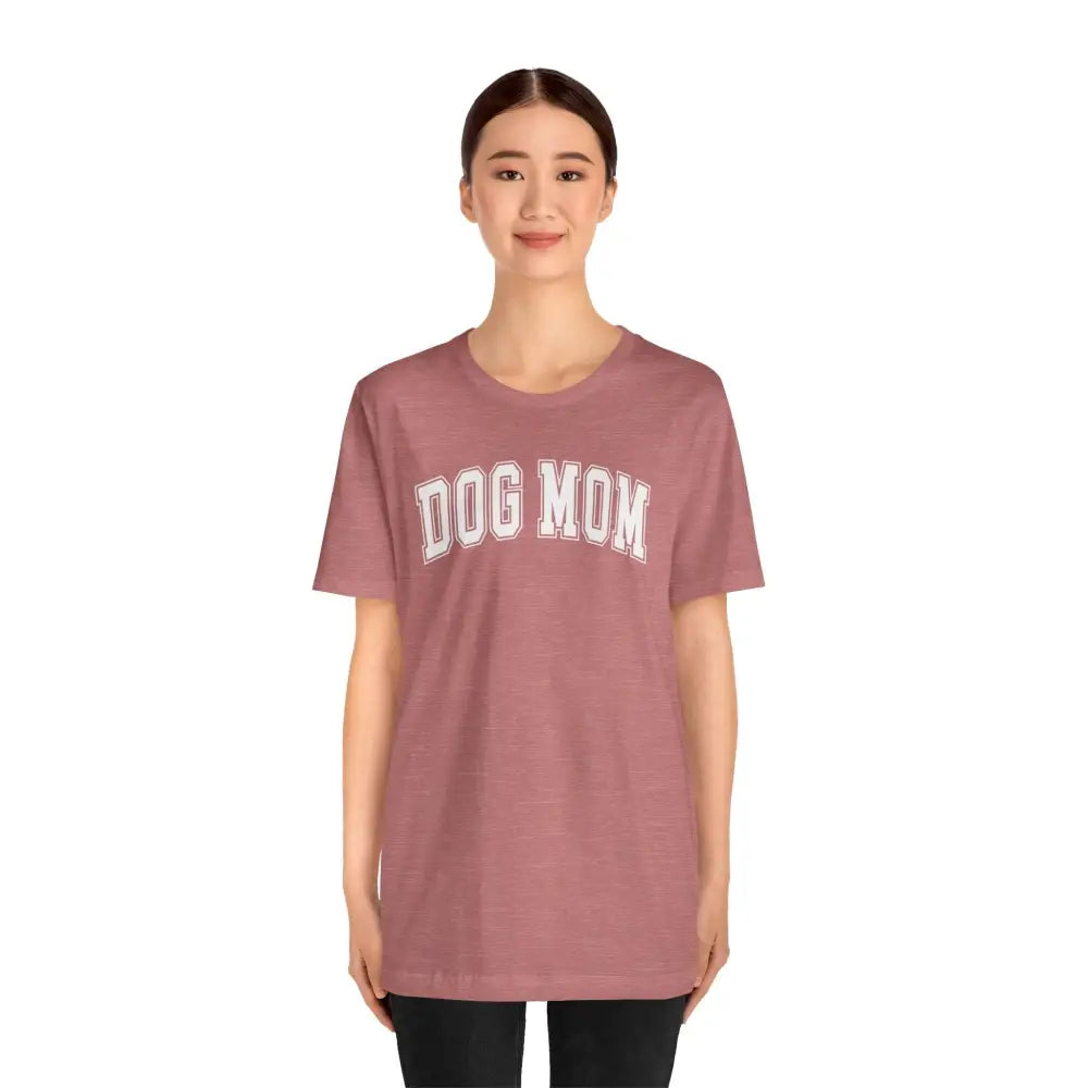 Paw-some dog mom dusty rose short-sleeved graphic tee