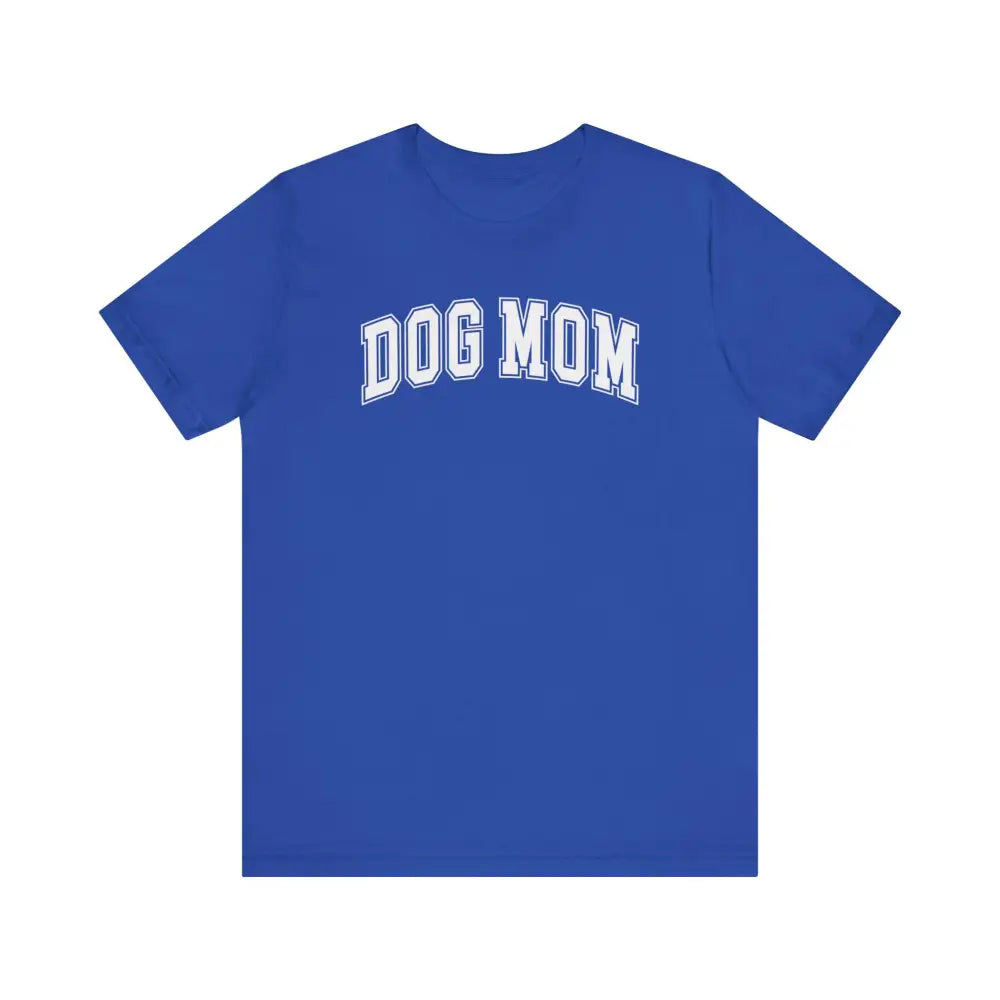 Blue Paw-Some Dog Mom short-sleeve t-shirt graphic tee