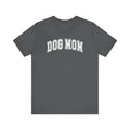 Dark gray short-sleeved Paw-Some Dog Mom graphic tee