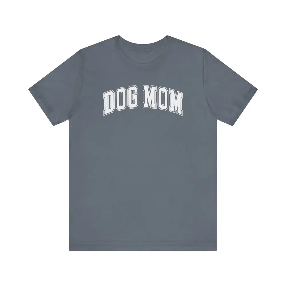 Gray short-sleeve Paw Some Dog Mom graphic tee