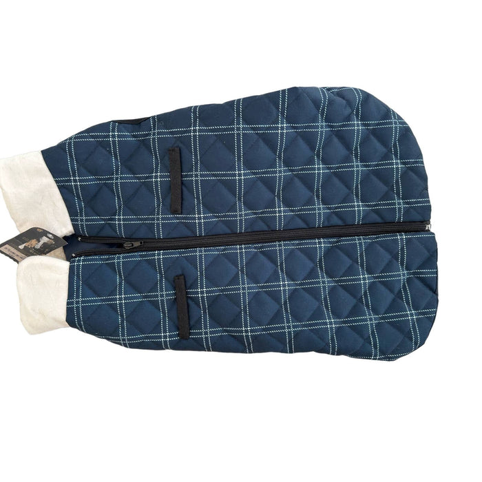 Paw&Tail Large / Green Paw & Tail Blue Plaid Dog Coat * Stylish Vest for Dogs, Size L