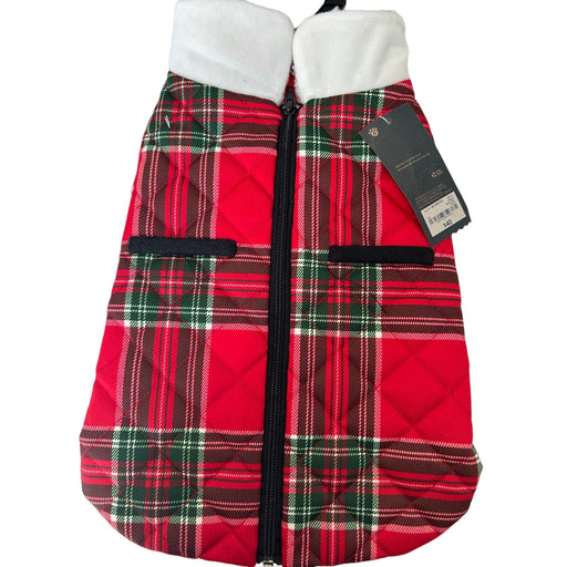 Paw&Tail Paw & Tail Red Plaid Dog Vest - Size S Pet Apparel Adorable Warm and Cozy