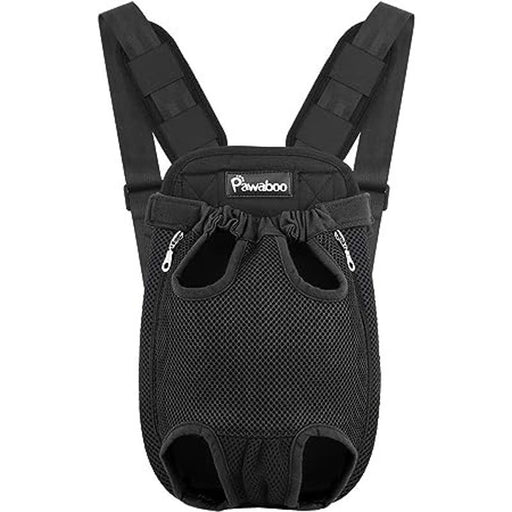 Pawaboo small / Black Pawaboo Pet Carrier Backpack - Hands-Free, Breathable Mesh, Dogs Under 15 lbs