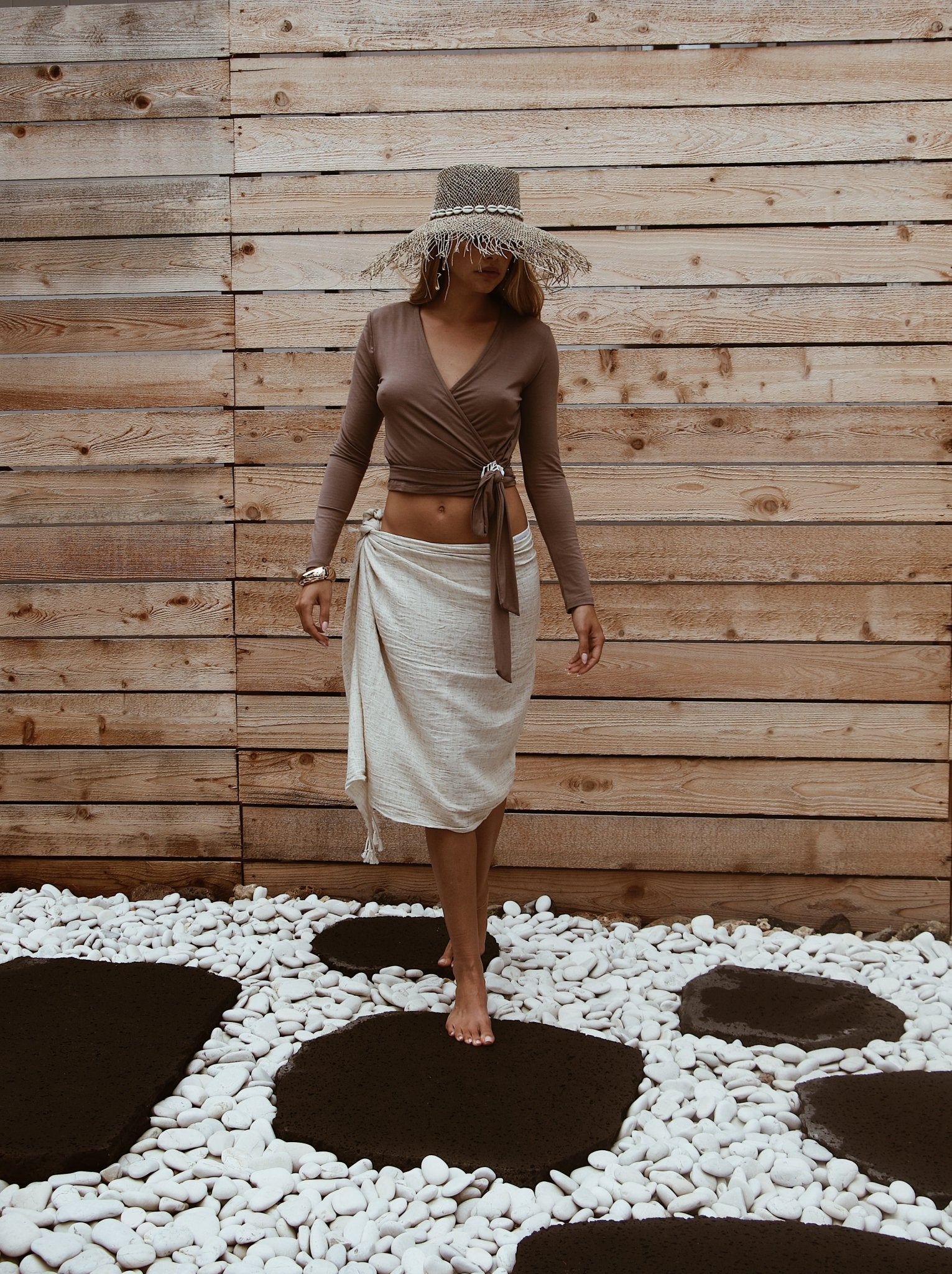 Pebble Linen Cotton Sarong – Versatile Resortwear Cover - Up & Beach Wrap - Triniskies