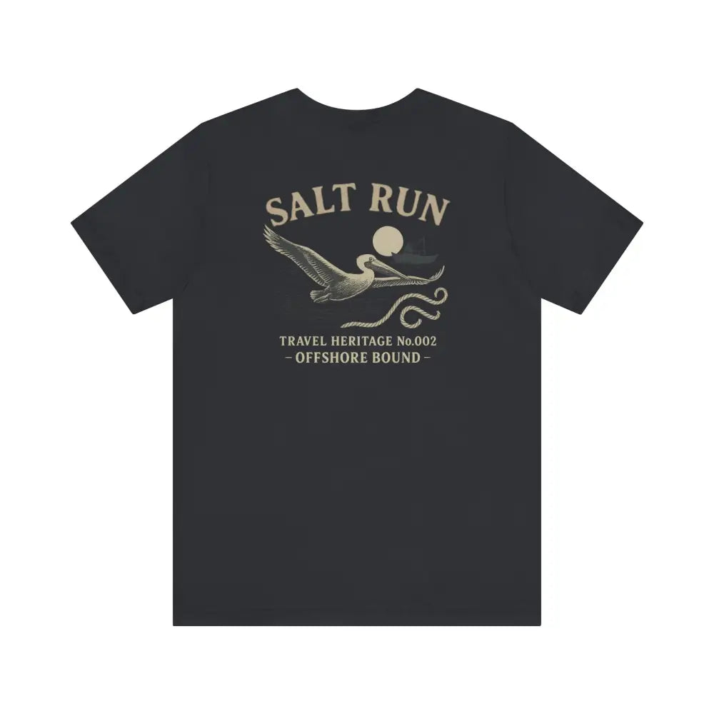 Vintage Pelican Graphic Tee in Dark Gray from Trini Skies Travel Heritage Series