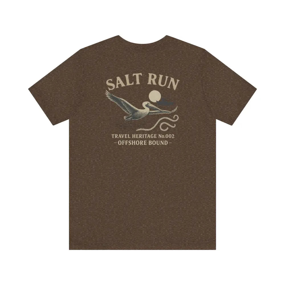 Vintage Pelican Graphic Tee with Brown T-Shirt and Trini Skies Sun